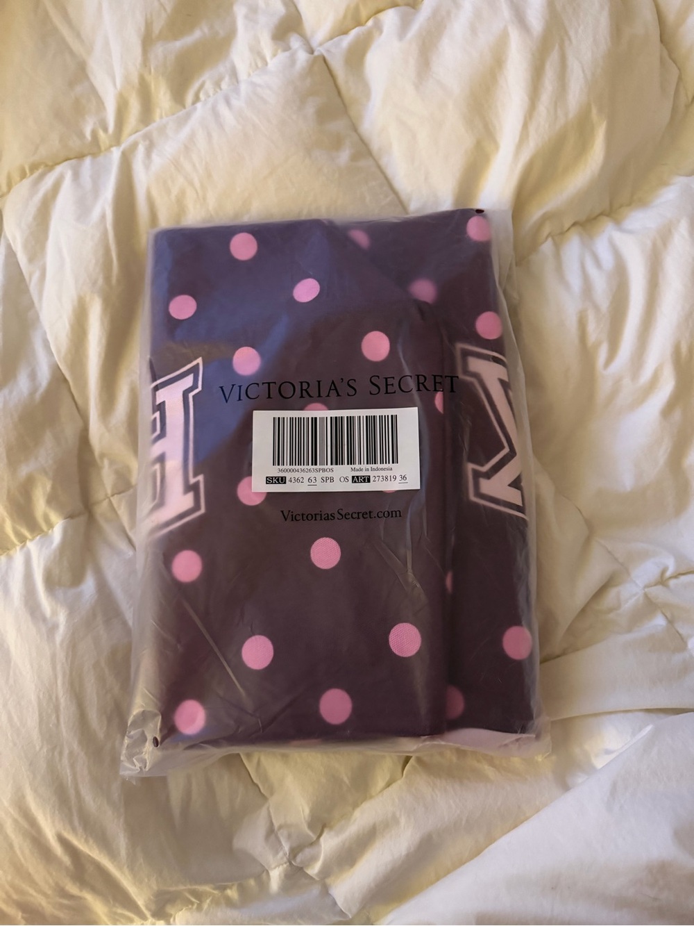 Victoria's Secret Kids Polka Dot Pajama Set - Purple with Pink Dots